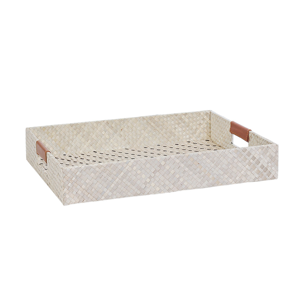 Cora Tray in Natural/ Black Stripe, Set of 3