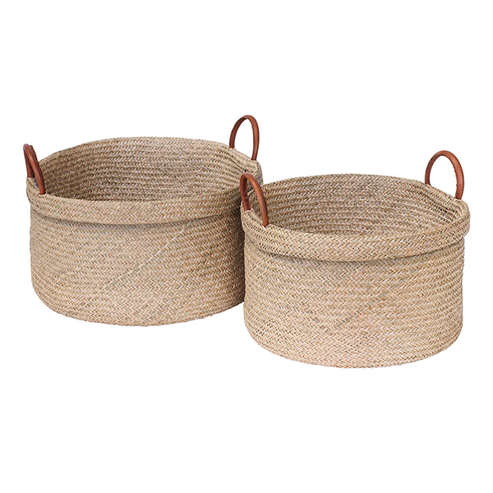 Corsa Mendong Round Basket, Set of 2