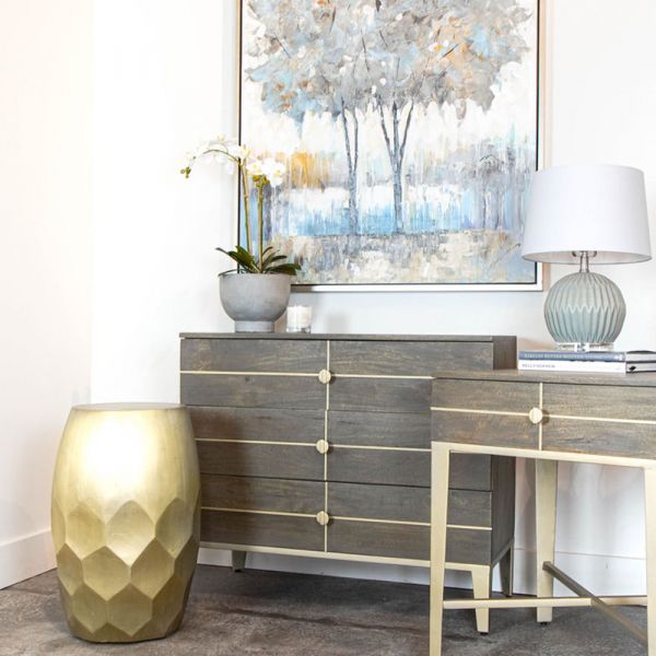Stephanie Gold Side Table