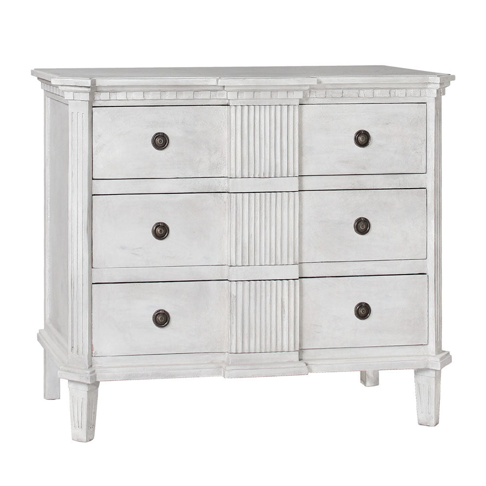Mia Fluted Three Drawer Chest