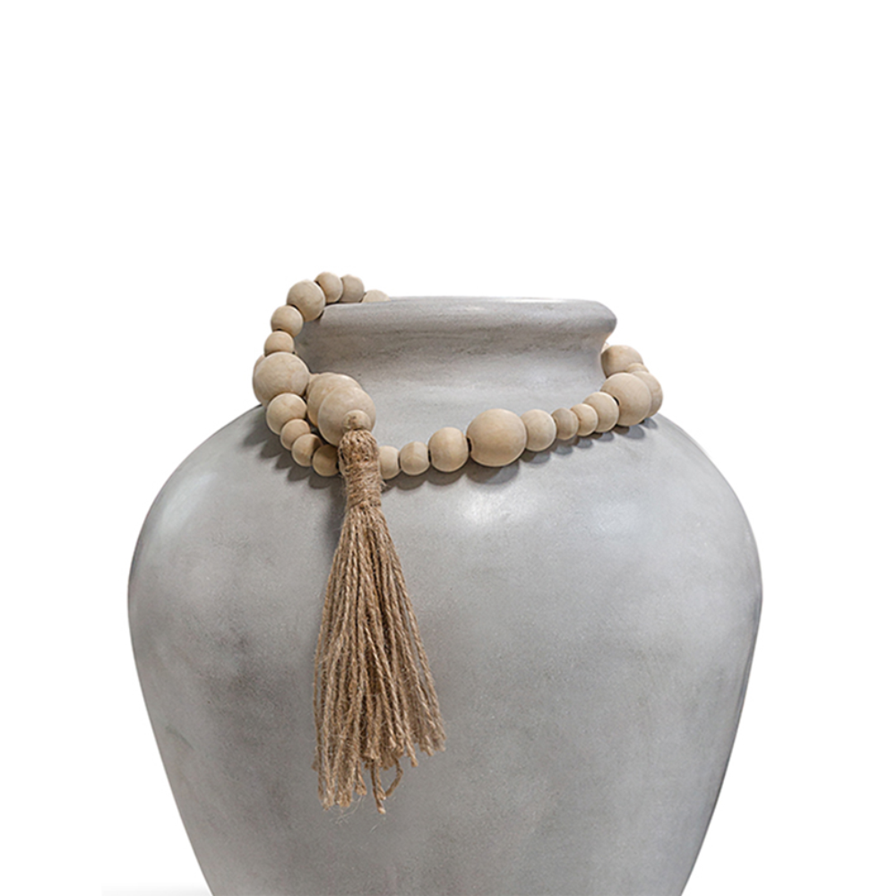 Jute Tassel Beaded Decor