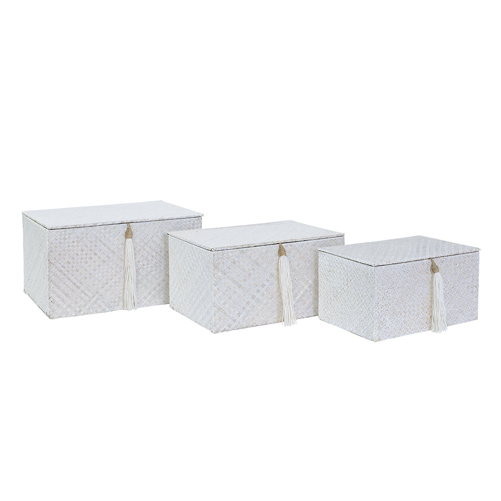 Bianca Box with Tassel, Set of 3