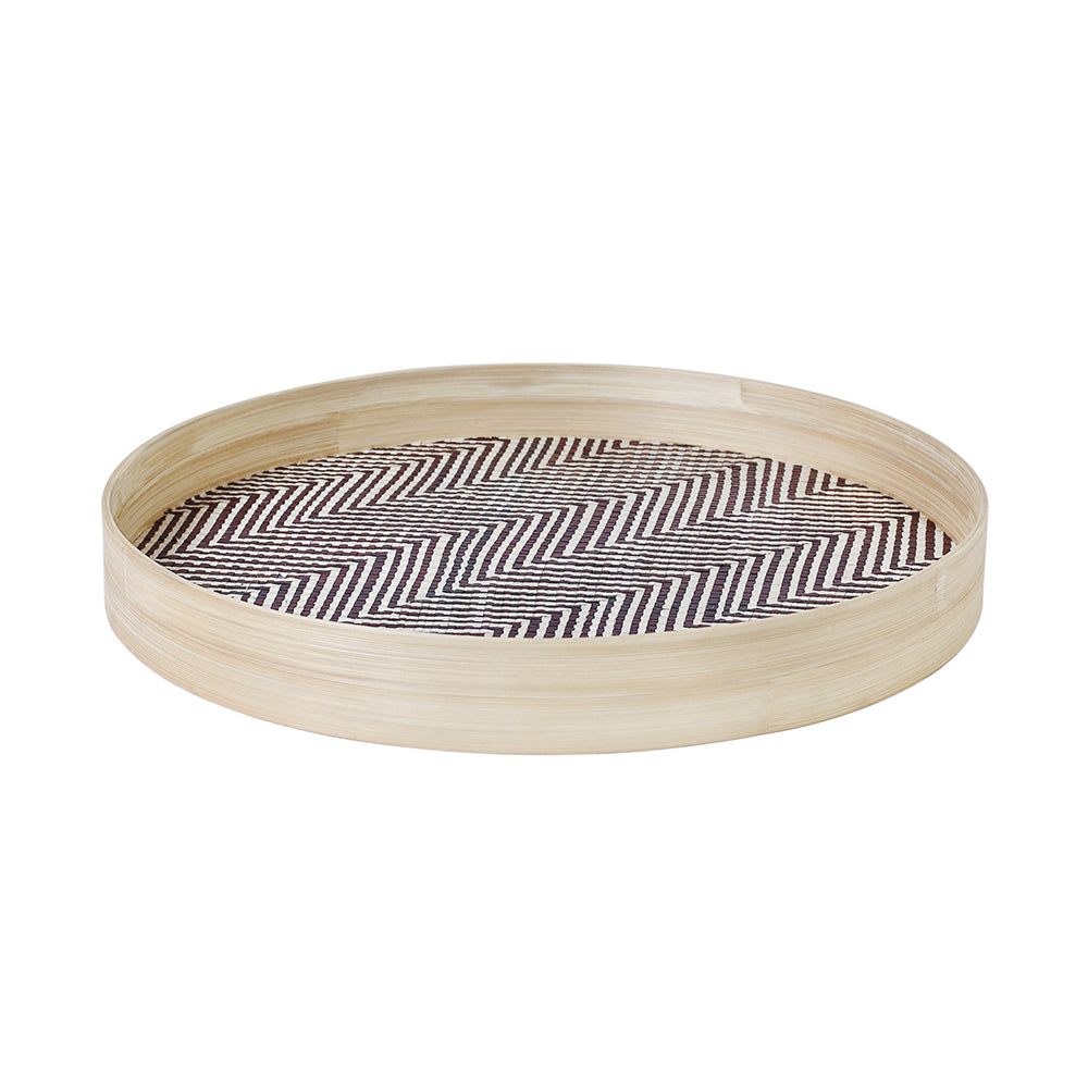 Cas Chevron Round Tray, Set of 2