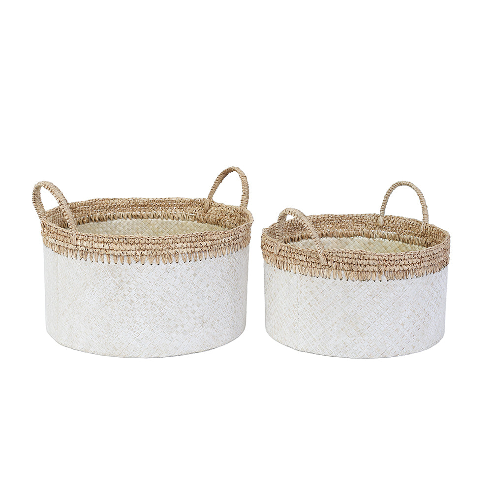 Paloma Round Short Basket, Set of 2